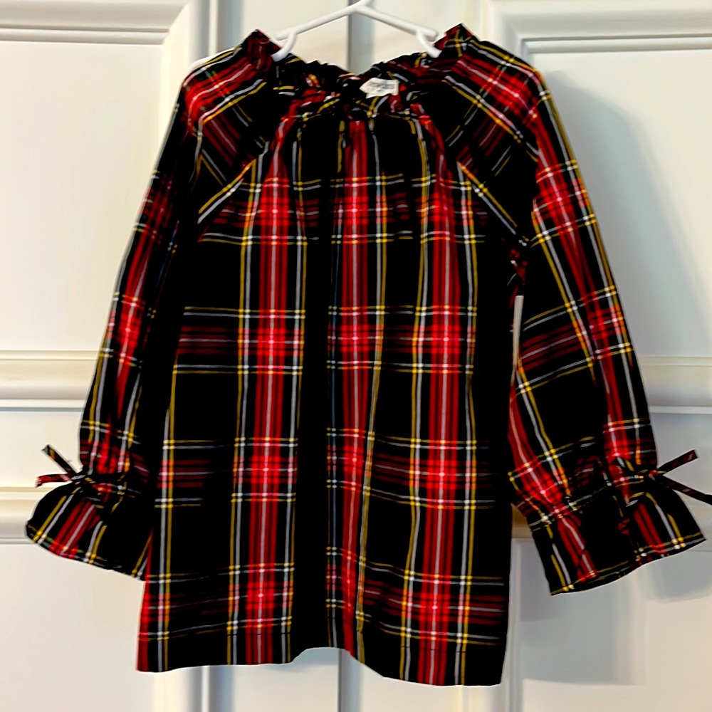 Girls crewcuts plaid blouse size 10 NWOT